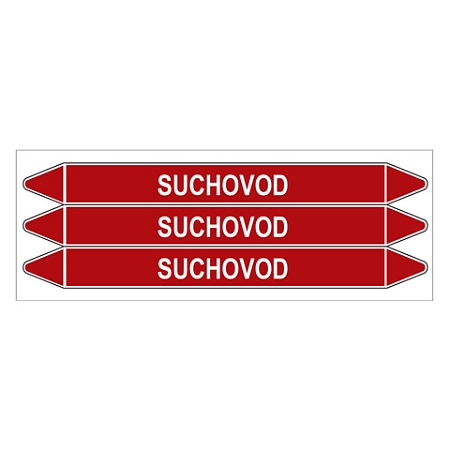 Značení potrubí, suchovod,3 ks, 355 × 37 mm